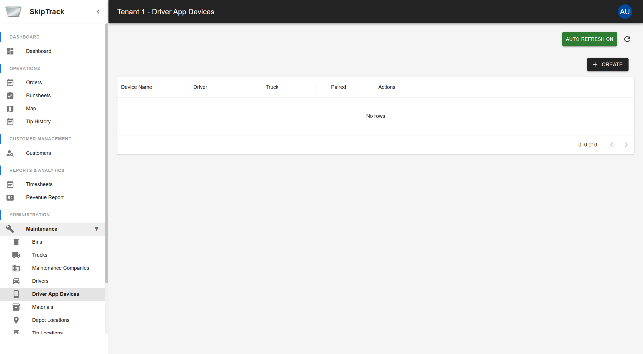 SkipTrack Driver App